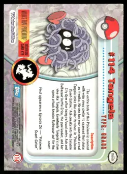 Pokemon Cards Tangela #114 Topps Trading Cards Series 2 LP *4 - Image 2