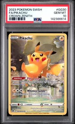 Pikachu GG30 PSA 10 GEM MINT Crown Zenith Full Art 2023 Pokemon - Image 2