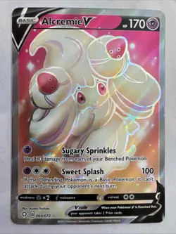 Pokemon Alcremie V Shining Fates 64 NM Card TCG - Image 1