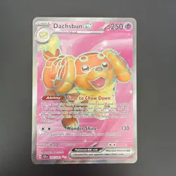 Dachsbun ex 160/142 Stellar Crown Ultra Rare Full Art Pokemon - Image 1