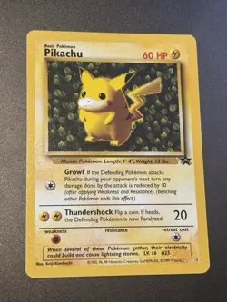 Pokemon TCG Pikachu Black Star 1 Promo Card - Image 1