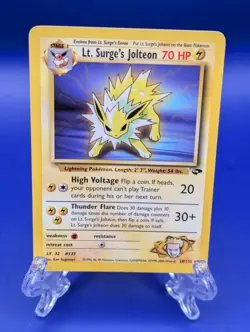 Pokemon Lt. Surge's Jolteon Gym Challenge Rare Unlimited WOTC 1999-2000 - Image 1