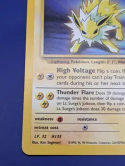 Pokemon Lt. Surge's Jolteon Gym Challenge Rare Unlimited WOTC 1999-2000 - Image 5