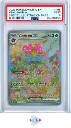VENUSAUR EX SPECI4L ILLUSTRATION RARE POKEMON MEW EN-151 2023 198 PSA 9 - Image 1