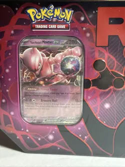 Pokemon TCG Team Rocket (Destined Rivals) Tin New & Factory SEALED Mewtwo - Image 2