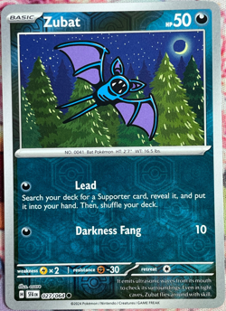 Zubat Reverse Holo - 027/064 - Shrouded Fable Pokemon 2024 - Image 1