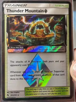 Thunder Mountain 191/214 Prism Star SM Lost Thunder Pokemon Holo Foil Rare NM - Image 1