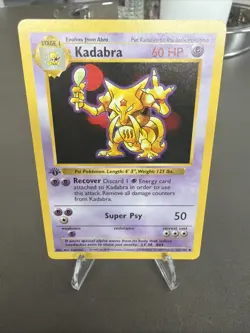 1999 pokemon base set 1st edition kadabra 32/102 - Image 1