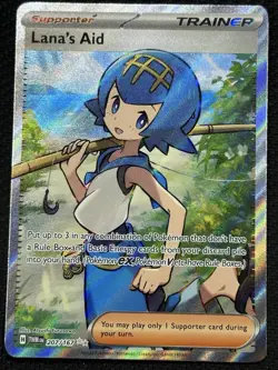 Pokemon Lana's Aid 207/167 Sv06: Twilight Masquerade Ultra Rare Holo Trainer Ca… - Image 1