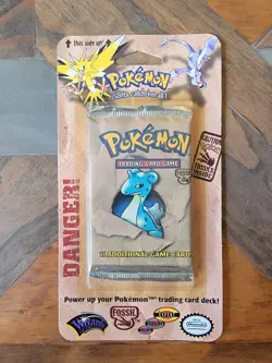 Pokemon Fossil Blister Booster Pack Factory Sealed Lapras Artwork MINT HEAVY - Image 3
