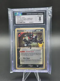 Pokemon Greninja Gold Star CGC 8 Error Partial Crimped - Image 3