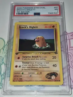 Pokemon - Brocks Diglett - PSA 7 - 2000 Gym Challenge - 1. Edition - ENG - Image 1