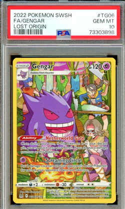 2022 Pokemon Sword & Shield Lost Origin #TG06 FA Gengar Lost Origin PSA 10 - Image 1