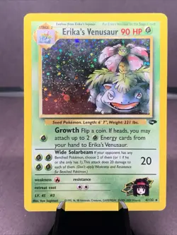 Pokemon TCG Erika's Venusaur 4/132 Gym Challenge Holo Rare VTG WOTC 2000 - Image 1