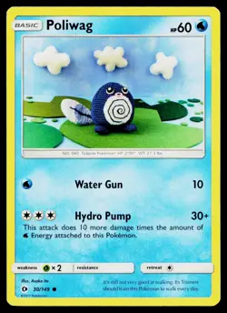 Poliwag 30/149 Common Sun & Moon Pokemon Moderately Played - Image 1