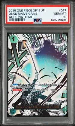 One Piece - Demon Aura Nine Sword Style Dead Man's Game Alt Art OP12-037 PSA 10 - Image 1