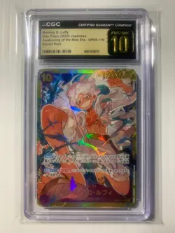 One Piece Monkey D. Luffy OP05-119 Japanese Secret Rare CGC Pristine 10 - Image 1