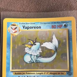 Vaporeon 12/64 Jungle Holo Rare - WOTC Pokemon Card LP Slight Warp No Creases - Image 2