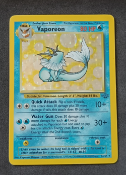 Pokemon TCG Vaporeon Jungle 12/64 Holo Rare Vintage WOTC Card - LP - Image 1