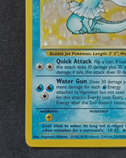 Pokemon TCG Vaporeon Jungle 12/64 Holo Rare Vintage WOTC Card - LP - Image 5