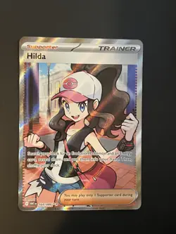 Hilda 164/086 Full Art Ultra Rare SV: White Flare Pokemon TCG Trainer Card - Image 1