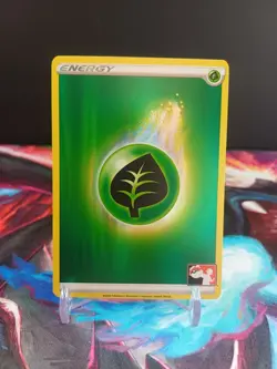 Pokemon Card Holo Grass Energy Prize Pack Stamped - Near Mint - Image 1