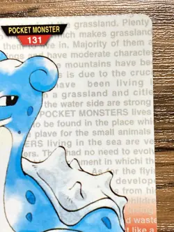Pokemon Carddass Card Lapras No. 131 Bandai Pocket Monsters Red ver. 1996 - Image 4
