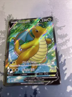 Pokemon TCG Dragonite v Full Art Holo Ultra Rare Card Pokemon Go 076/078 - Image 1