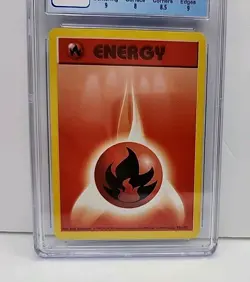 CGC 8.5 Fire Energy 98/102 SHADOWLESS 1999 Pokemon Base Set Card Graded Subgrade - Image 3