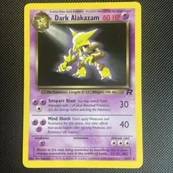 Pokemon Dark Alakazam TCG Unlimited Edition Team Rocket Rare Card 18/82 LP - Image 1
