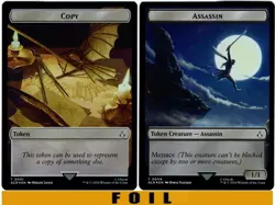 COPY \ ASSASSIN TOKEN ** FOIL ** #01/04 - Assassin's Creed - NM MTG - Image 1