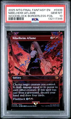 2025 MTG Final Fantasy NIBELHEIM AFLAME Woodblock Borderless Foil #0339 * PSA 10 - Image 1