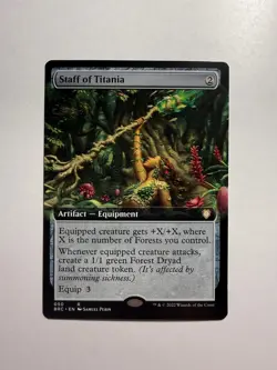 Staff of Titania (Extended Art) 50 MTG Commander: The Brothers' War - Image 1