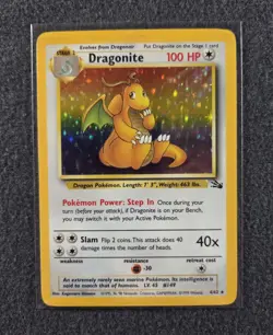 Dragonite 4/62 - Pokemon - Fossil - Holo - Unlimited -Rare - Wizards - Image 1