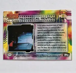 ​1999 Topps Pokemon Movie Mechanical Mewtwo #6 RAINBOW FOIL Blue Logo NM/Mint - Image 2