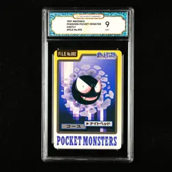 TQG 9 MINT 1997 Pokemon Bandai Carddass JPN Gastly No.092 - Image 1