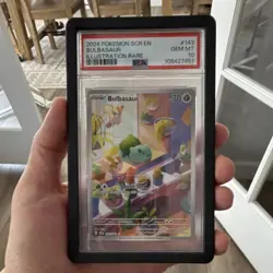 PSA 10 Bulbasaur 143/142 Sv07: Stellar Crown Illustration Rare Holo Pokemon 2024 - Image 1