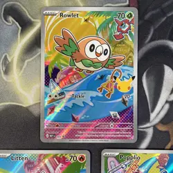 Pokemon First Partner MEP 043 Rowlet 044 Litten 045 Popplio - Black Star Promo - Image 2