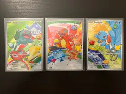 Pokemon TCG First Partner Illustration Collection Series 1 Kanto Gen 1 Starters - Image 1