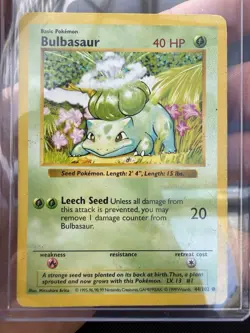 1999 Pokemon Bulbasaur Shadowless – Misprint + ‘Length Length’ Error - Image 1