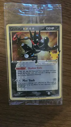 Pokemon TCG Greninja Gold Star SWSH144 - Celebrations Black Star Promo - Sealed - Image 1