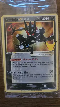 Pokemon TCG Greninja Gold Star SWSH144 - Celebrations Black Star Promo - Sealed - Image 2