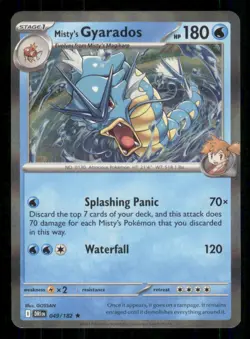 Misty's Gyarados SV10: Destined Rivals #049/182 Rare Holo Pokemon NM - Image 1