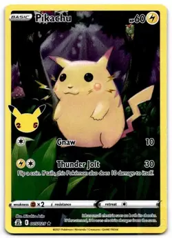 Pikachu 005/025 Holo Rare Celebrations Pokemon Holo Near Mint - Image 1