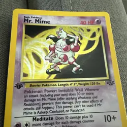 1999 Pokemon TCG 1st Edition Mr. Mime Holo 6/64 Jungle Set Holo Rare - Image 2