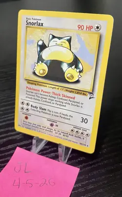 Pokemon TCG Snorlax 30/130 Base Set 2 Non Holo Rare - Image 3