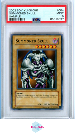 SUMMONED SKULL - SAMPLE YU-GI-OH #EN004 2002 SDY - SAMPLE N/A ENGLISH PSA 9 - Image 1
