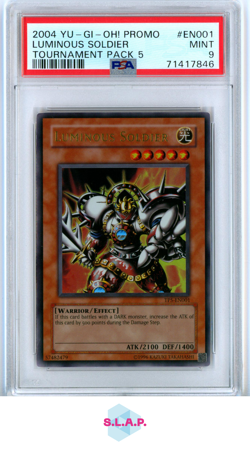 LUMINOUS SOLDIER YU-GI-OH #EN001 2004 TOURNAMENT PACK 5 N/A ENGLISH PSA 9 - Image 1