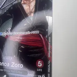 OP01-001 Roronoa Zoro Leader 25th Edition Parallel One Piece TCG English - Image 5