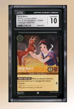 2023 Disney Lorcana Rise Of The Floodborn Cold Foil Snow White #23 CGC 10 GEM - Image 1